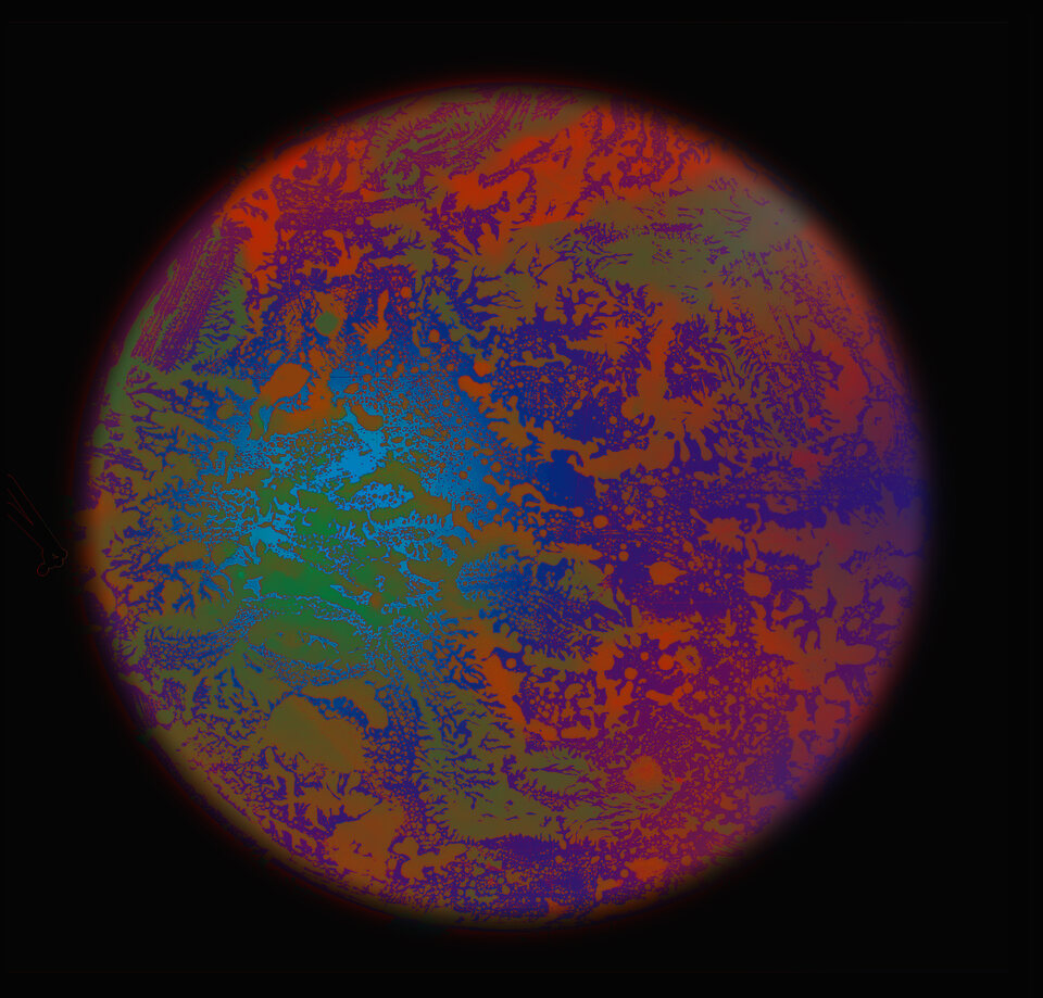 Exoplaneta de colores